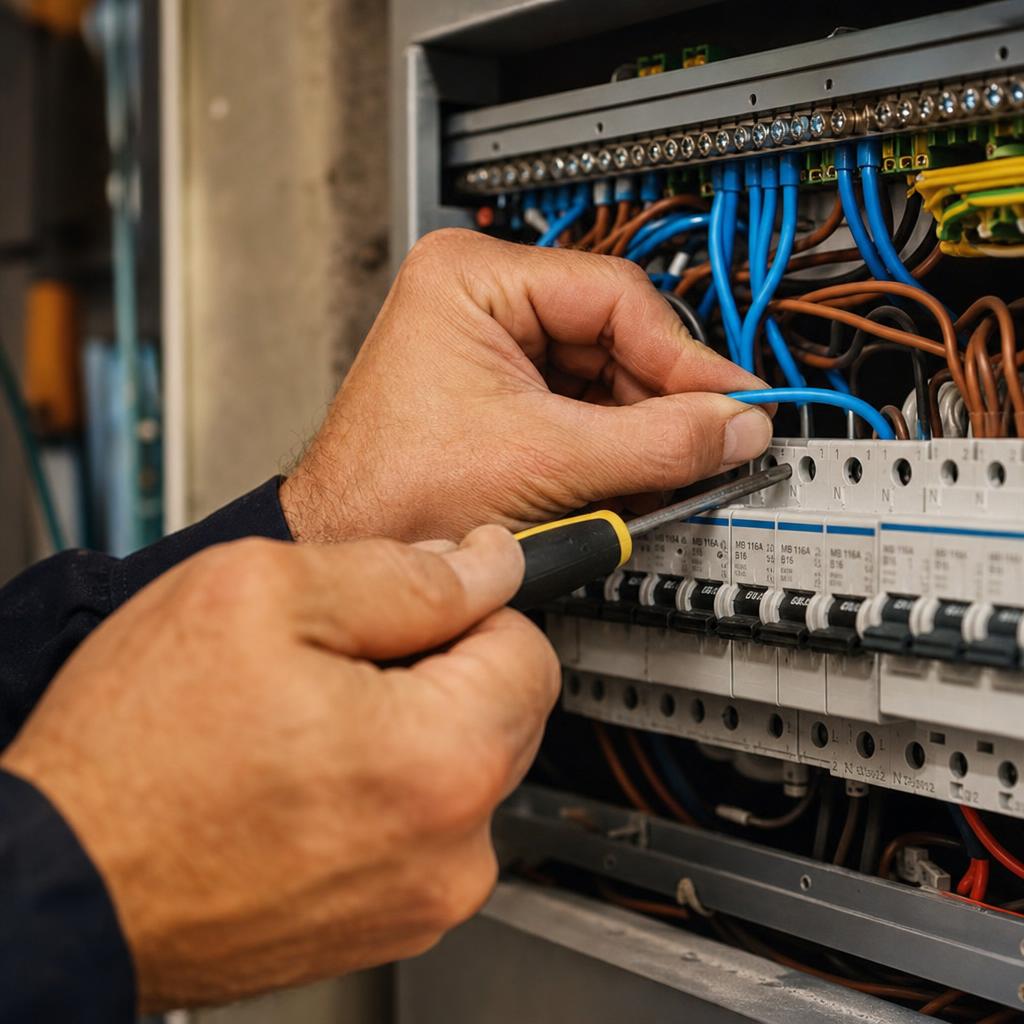 Electrician working