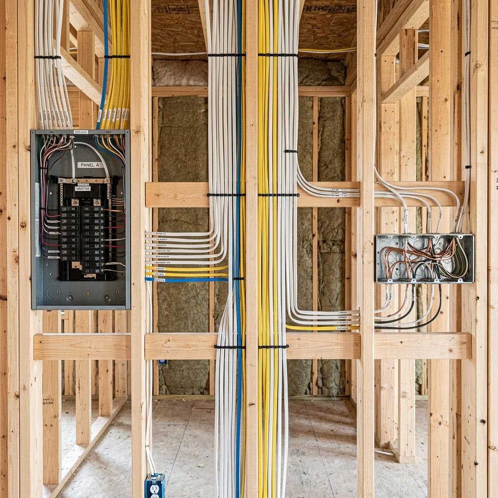 Clean electrical panel wiring